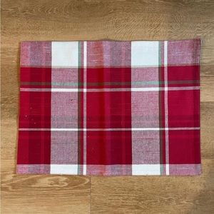 6 Red Plaid Placemats